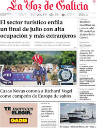 Portada La Voz de Galicia 2025-07-21