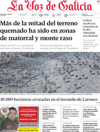 Portada La Voz de Galicia 2025-08-21