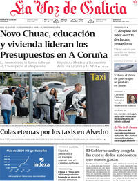 Portada La Voz de Galicia 2025-10-21