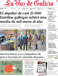 Portada La Voz de Galicia 2025-12-21