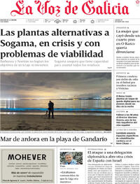 Portada periódico La Voz de Galicia