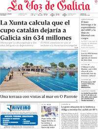 Portada La Voz de Galicia 2025-07-22