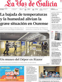 Portada La Voz de Galicia 2025-08-22