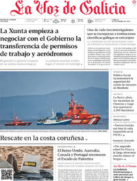 Portada La Voz de Galicia 2025-09-22