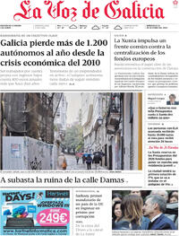 Portada La Voz de Galicia 2025-10-22