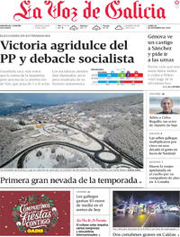 Portada La Voz de Galicia 2025-12-22