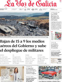 Portada La Voz de Galicia 2025-08-23