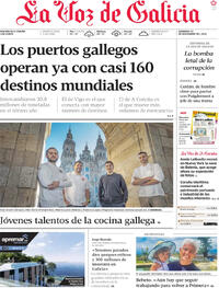 Portada periódico La Voz de Galicia