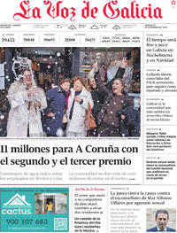 Portada La Voz de Galicia 2025-12-23