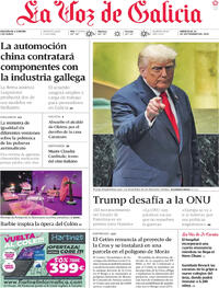 Portada La Voz de Galicia 2025-09-24