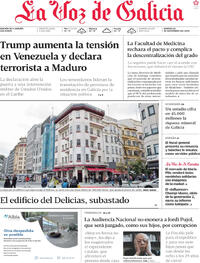 Portada La Voz de Galicia 2025-11-25