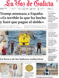 Portada La Voz de Galicia 2025-06-26