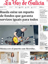 Portada La Voz de Galicia 2025-07-26