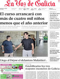 Portada La Voz de Galicia 2025-08-26