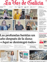 Portada La Voz de Galicia 2025-10-26