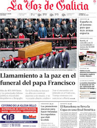 Portada periódico La Voz de Galicia