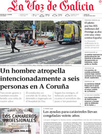 Portada La Voz de Galicia 2025-08-28