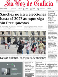 Portada La Voz de Galicia 2025-07-29