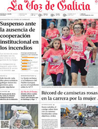 Portada La Voz de Galicia 2025-09-29