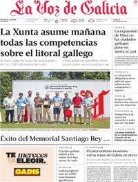 Portada periódico La Voz de Galicia
