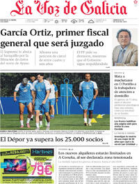 Portada La Voz de Galicia 2025-07-30