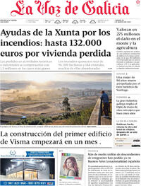 Portada La Voz de Galicia 2025-08-30