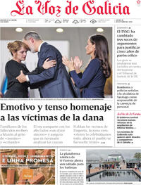 Portada La Voz de Galicia 2025-10-30