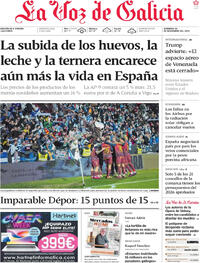 Portada periódico La Voz de Galicia