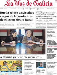Portada La Voz de Galicia 2025-12-30
