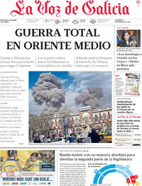 Portada La Voz de Galicia 2026-03-01