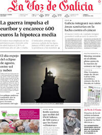 Portada La Voz de Galicia 2026-05-01