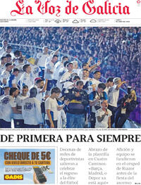 Portada La Voz de Galicia 2026-06-01