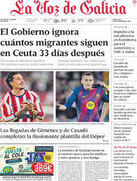 Portada La Voz de Galicia 2026-09-02