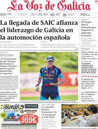 Portada La Voz de Galicia 2026-06-03