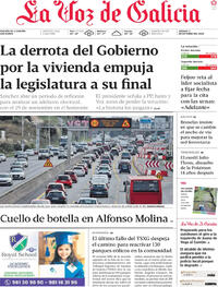 Portada La Voz de Galicia 2026-10-03