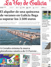 Portada La Voz de Galicia 2026-07-04