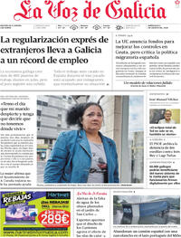 Portada periódico La Voz de Galicia