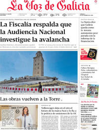Portada periódico La Voz de Galicia