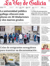 Portada La Voz de Galicia 2026-04-06