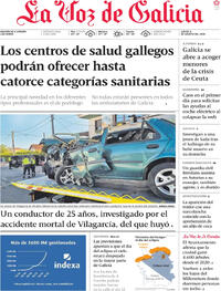 Portada periódico La Voz de Galicia