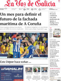 Portada La Voz de Galicia 2026-09-06