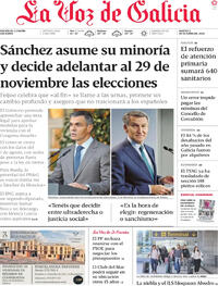 Portada La Voz de Galicia 2026-10-06