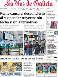 Portada La Voz de Galicia 2026-02-07