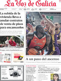 Portada periódico La Voz de Galicia