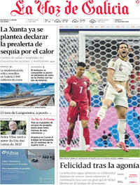 Portada La Voz de Galicia 2026-07-07