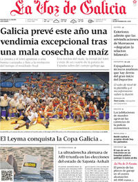 Portada La Voz de Galicia 2026-09-07