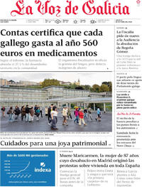 Portada La Voz de Galicia 2026-10-08