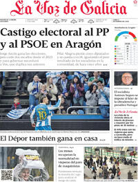 Portada La Voz de Galicia 2026-02-09