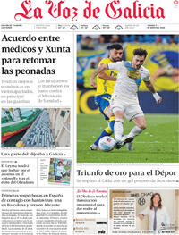 Portada La Voz de Galicia 2026-05-09