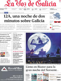 Portada La Voz de Galicia 2026-08-09